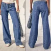 Jeans large Freeman T Porter femme Agatha manzana med