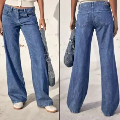 Jeans large Freeman T Porter femme Agatha manzana med