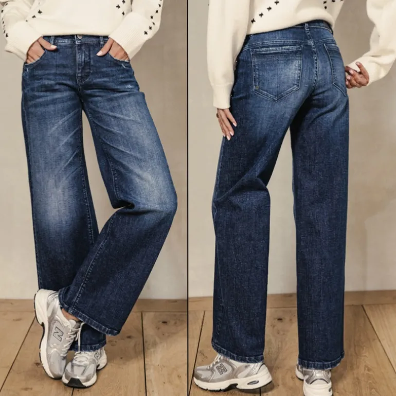 Jeans large Freeman T Porter femme Agatha Solva
