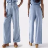 Jeans large Palazzo Salsa en lightdenim bleu clair