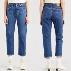 Jeans Levi's ® femme 501 Crop Orinda Troy Horse 100% coton
