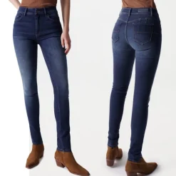 Jeans Salsa Destiny coupe skinny taille haute medium wash