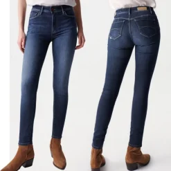 Jeans Salsa Destiny coupe skinny taille haute dark wash