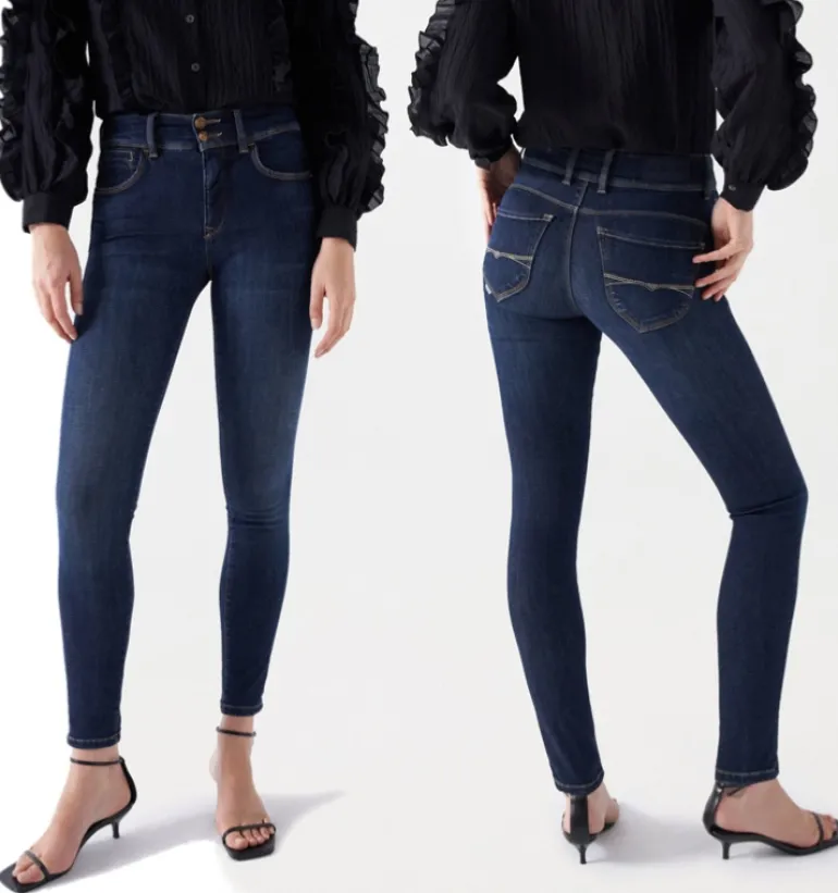 Jeans Salsa femme Secret Push in dark wash taille haute