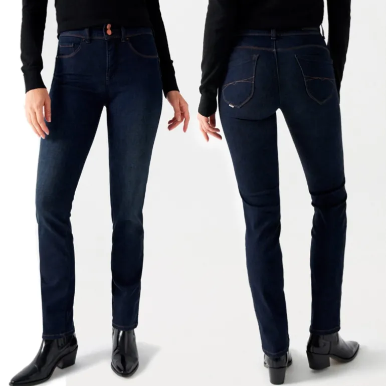 Jeans Salsa femme Secret coupe droite brut