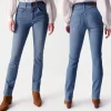 Jeans Salsa femme Secret coupe droite bleu clair
