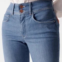 Jeans Salsa femme Secret coupe droite bleu clair