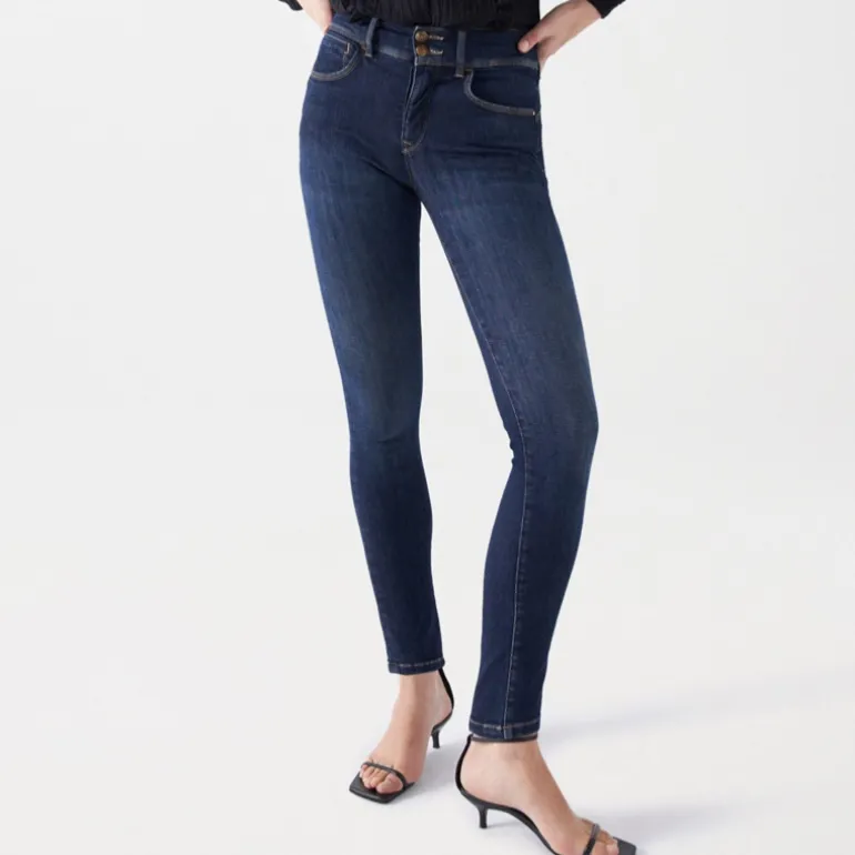 Jeans Salsa femme Secret Push in dark wash taille haute