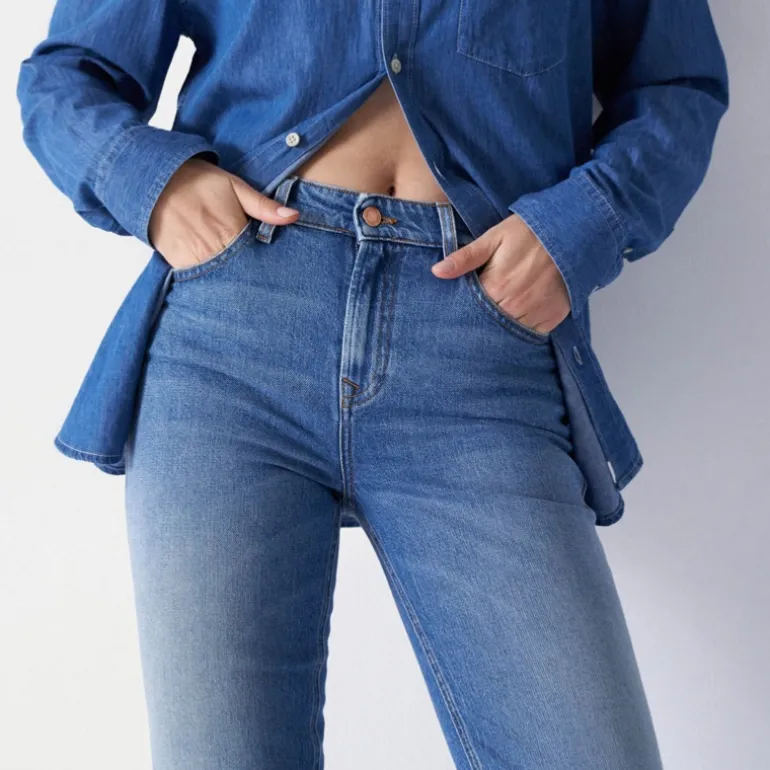 Jeans Salsa femme True Cropped Slim bleu medium wash