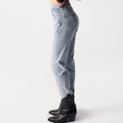 Jeans Salsa femme True Cropped Slim bleu clair