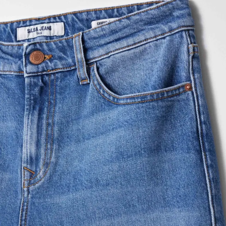 Jeans Salsa femme True Cropped Slim bleu medium wash