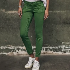 Jeans slim 7/8 éme Freeman T Porter Alexa Cropped vert