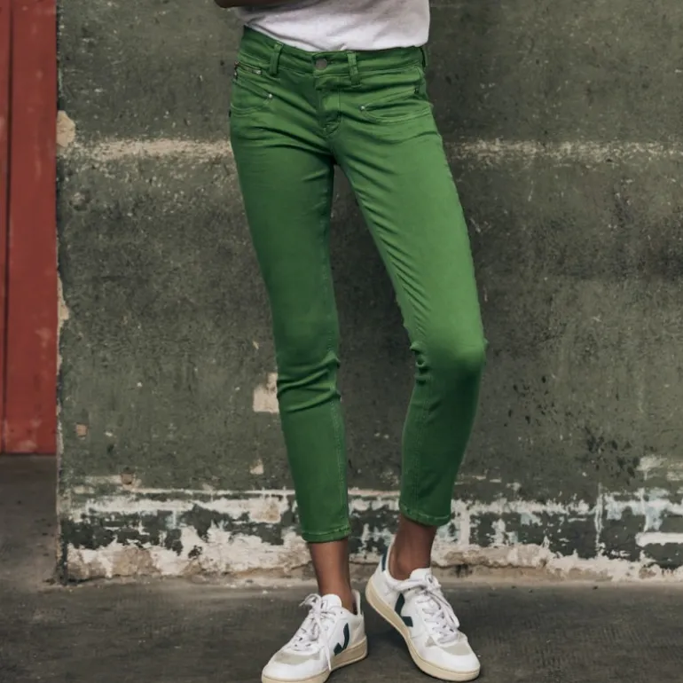 Jeans slim 7/8 éme Freeman T Porter Alexa Cropped vert