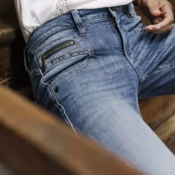 Jeans slim 7-8eme femme Freeman T Porter Alexa cropped Pacific