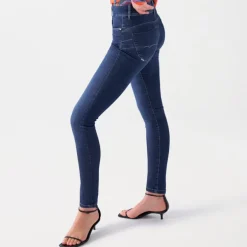 Jeans slim Salsa femme Secret bleu foncé