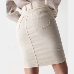 Jupe beige clair Salsa Jeans pour femme