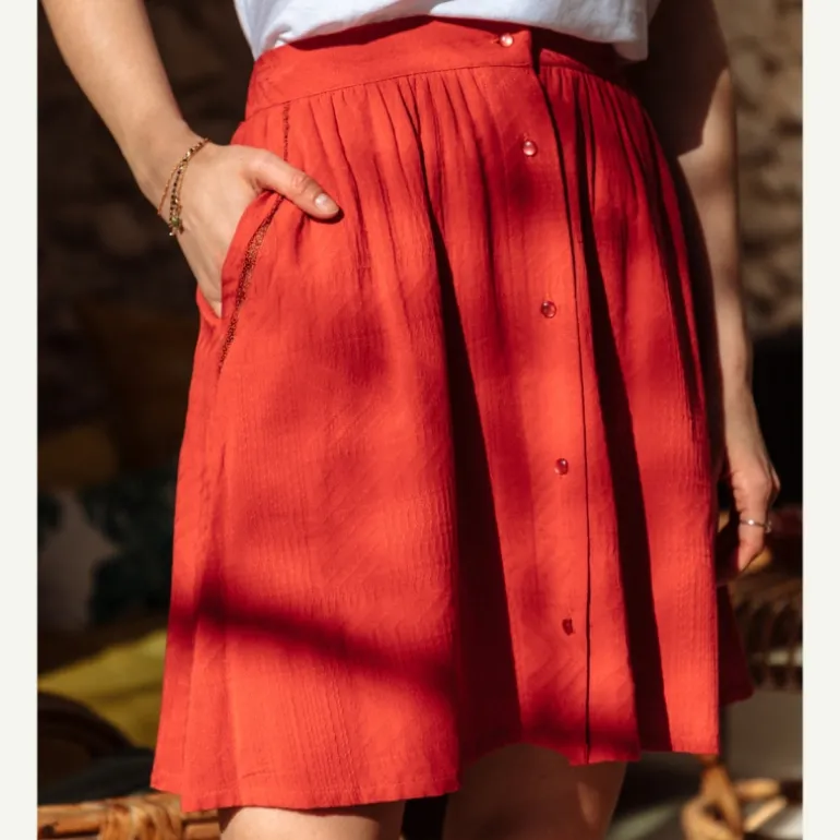 Jupe Freeman T Porter Juliana rouge