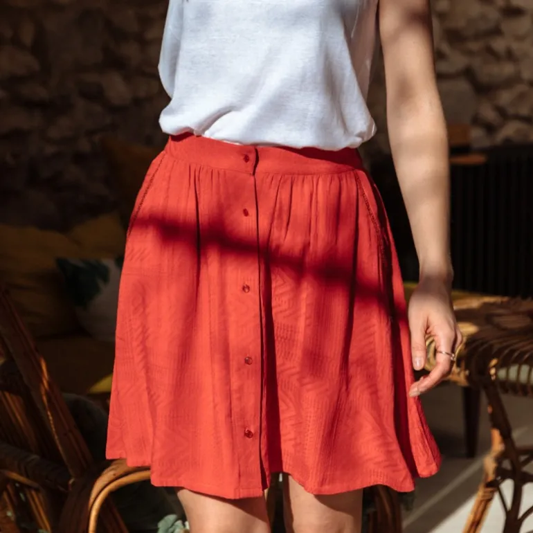 Jupe Freeman T Porter Juliana rouge
