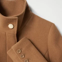 Manteau en drap de laine beige Salsa femme