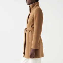 Manteau en drap de laine beige Salsa femme