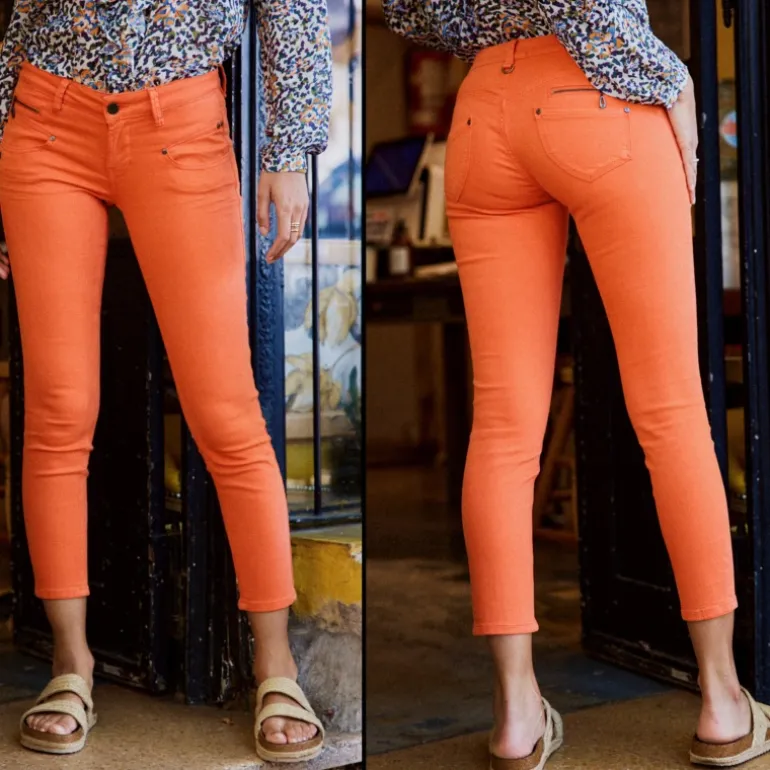Pantalon 7/8 éme femme Freeman T Porter Alexa Cropped orange