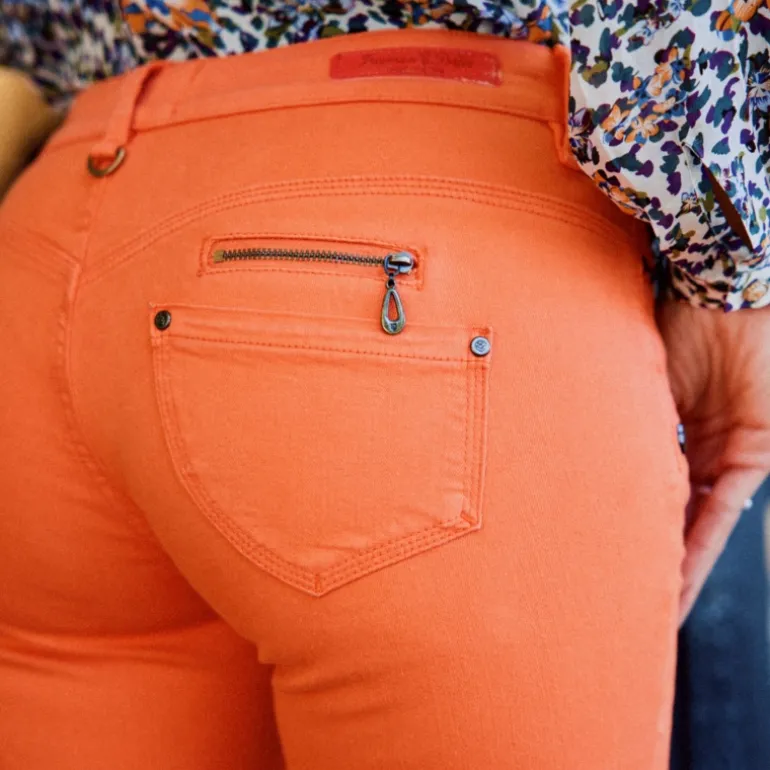 Pantalon 7/8 éme femme Freeman T Porter Alexa Cropped orange