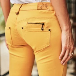 Pantalon 7/8 éme femme Freeman T Porter Alexa Cropped jaune