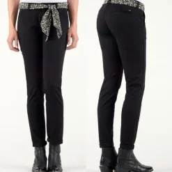 Pantalon chino femme Le Temps des Cerises Lidy noir