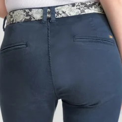 Pantalon chino femme Le Temps des Cerises Dyli bleu marine
