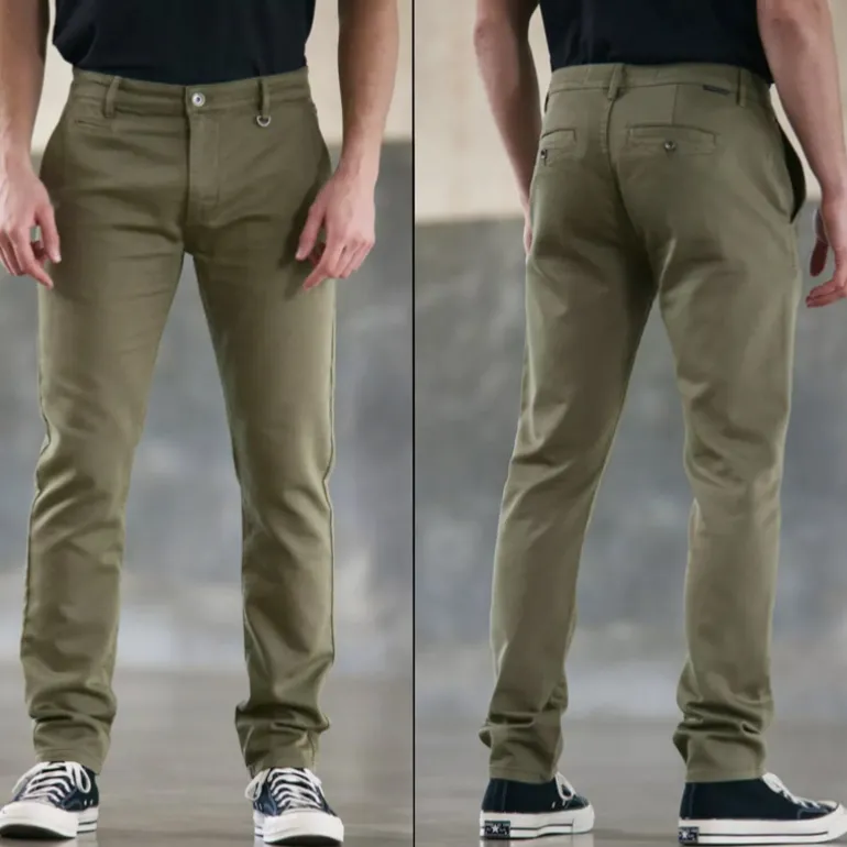 Pantalon chino Freeman T Porter Gino Epic kaki