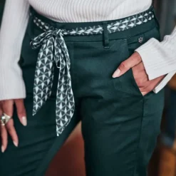 Pantalon chino Freeman T Porter femme Claudia Felicita vert