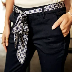 Pantalon chino Freeman T Porter femme Claudia bleu marine