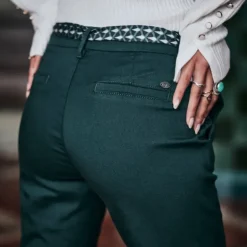 Pantalon chino Freeman T Porter femme Claudia Felicita vert
