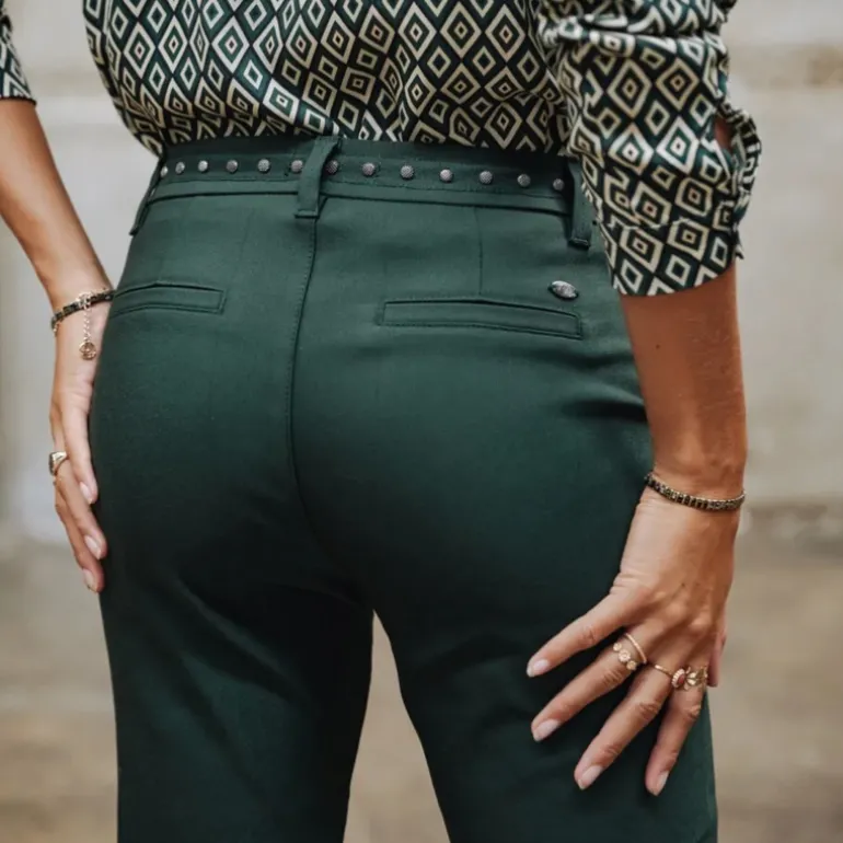 Pantalon city Freeman T Porter femme Claudia vert
