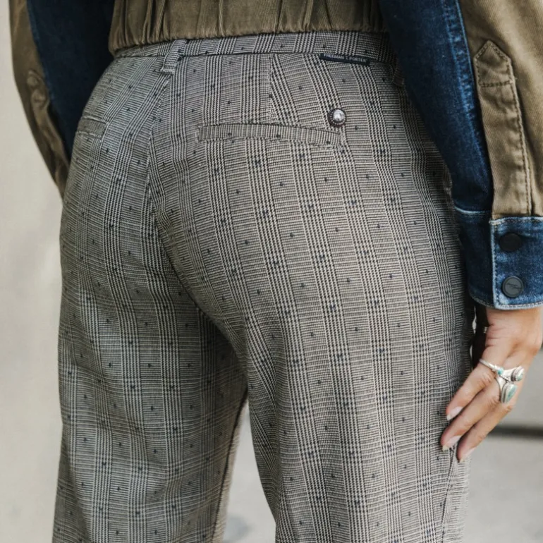 Pantalon city Freeman T Porter femme Claudia Pongo gris rayé