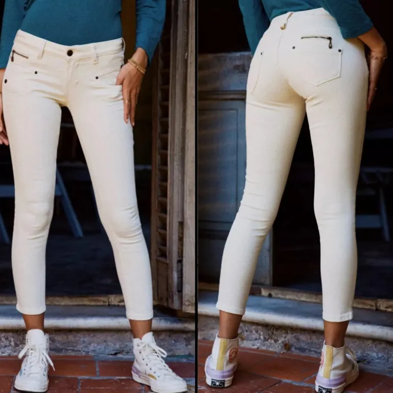 Pantalon femme Freeman T Porter Alexa Cropped Slim egret