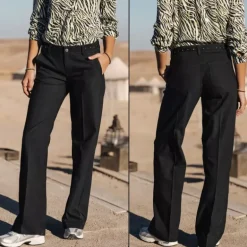 Pantalon flare Freeman T Porter femme Agatha noir