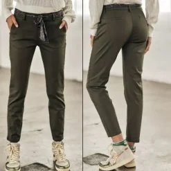 Pantalon Freeman T Porter femme Claudia Kaki forest night