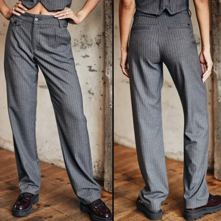 Pantalon Freeman T Porter femme Alba Buren gris
