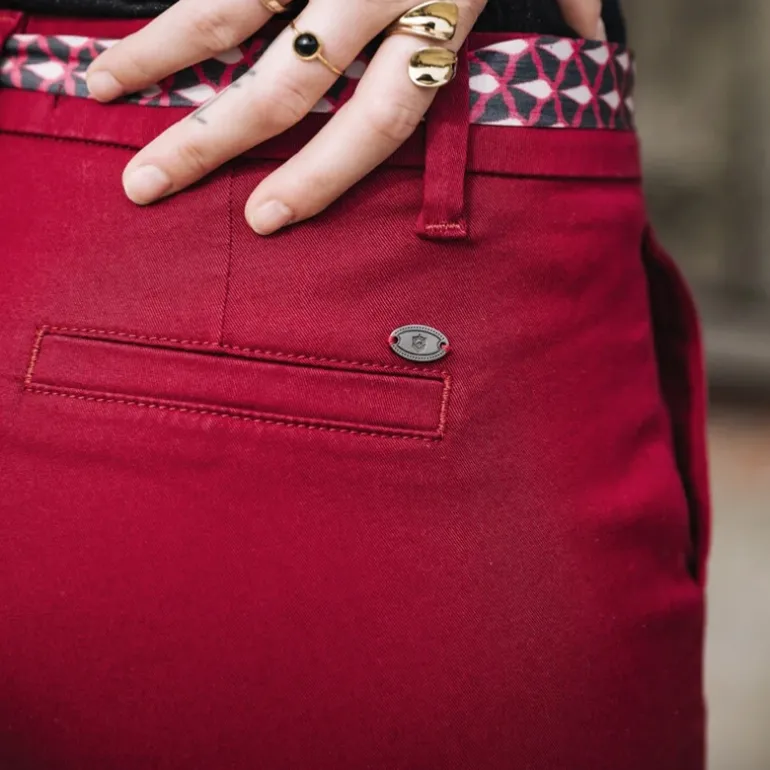 Pantalon Freeman T Porter femme Claudia rouge