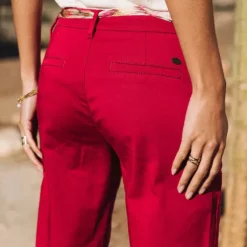 Pantalon Freeman T Porter femme Claudia Felicita rouge