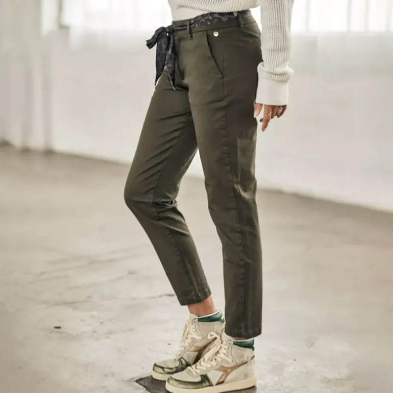 Pantalon Freeman T Porter femme Claudia Kaki forest night