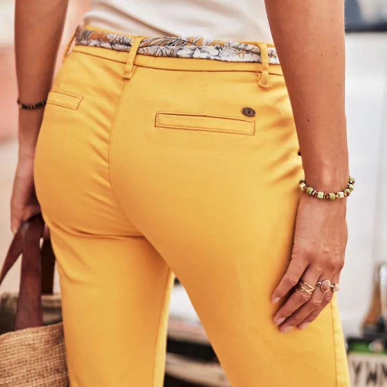 Pantalon Freeman T Porter femme Claudia jaune