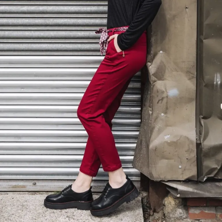 Pantalon Freeman T Porter femme Claudia rouge