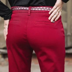 Pantalon Freeman T Porter femme Claudia rouge