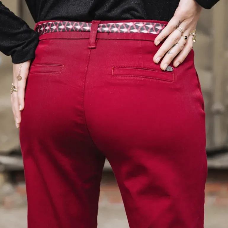 Pantalon Freeman T Porter femme Claudia rouge
