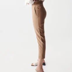 Pantalon taille haute Salsa femme beige