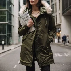 Parka femme Freeman T Porter Bailee kaki