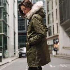 Parka femme Freeman T Porter Bailee kaki