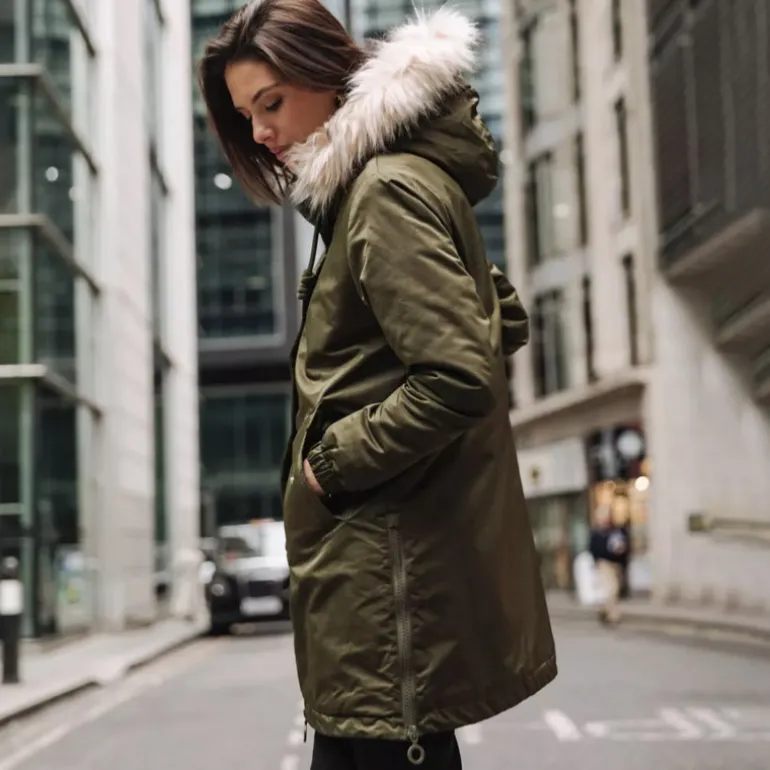 Parka femme Freeman T Porter Bailee kaki